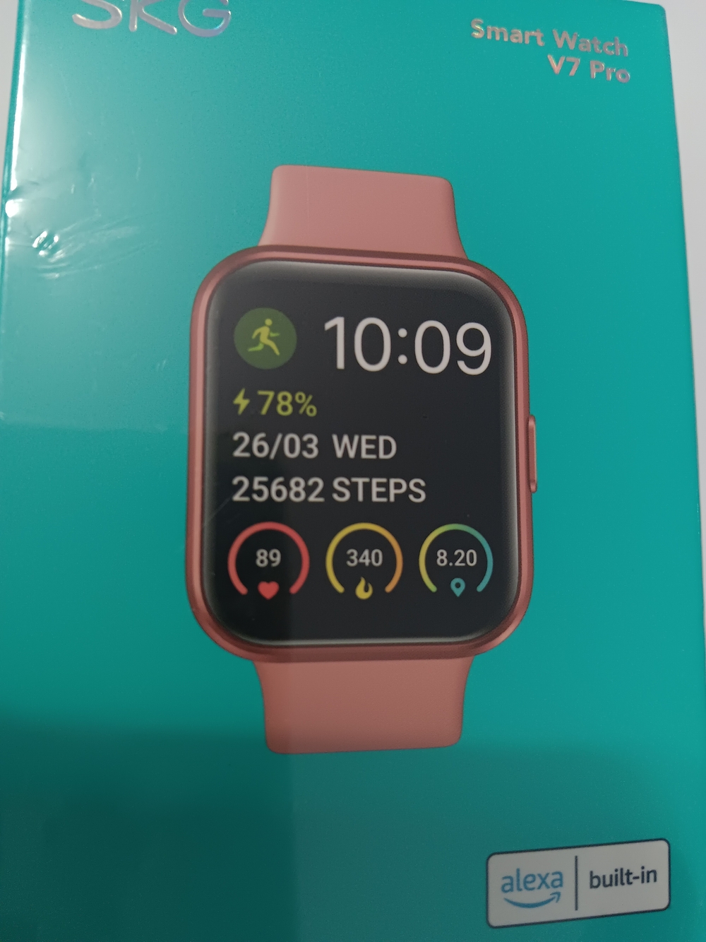V7 Pro Smartwatch — Pink